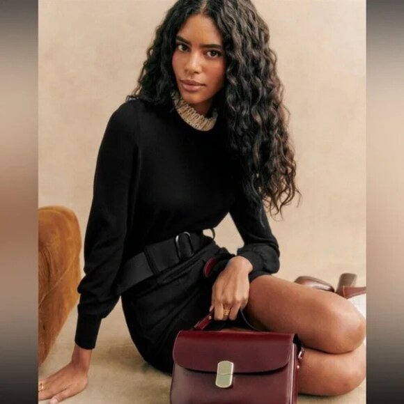 Sezane Audrey Jumper in Black size L NWT - Picture 1 of 9